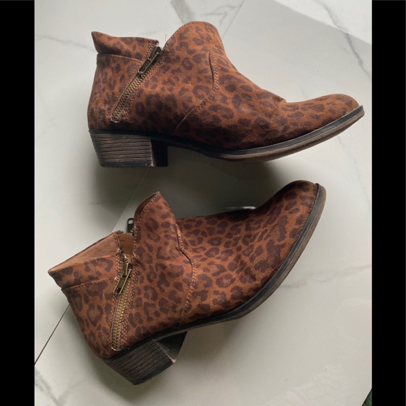 payless leopard booties